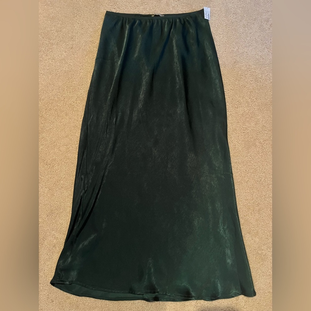 Beautiful emerald green Brand new with tag, Maurice’s satin like skirt